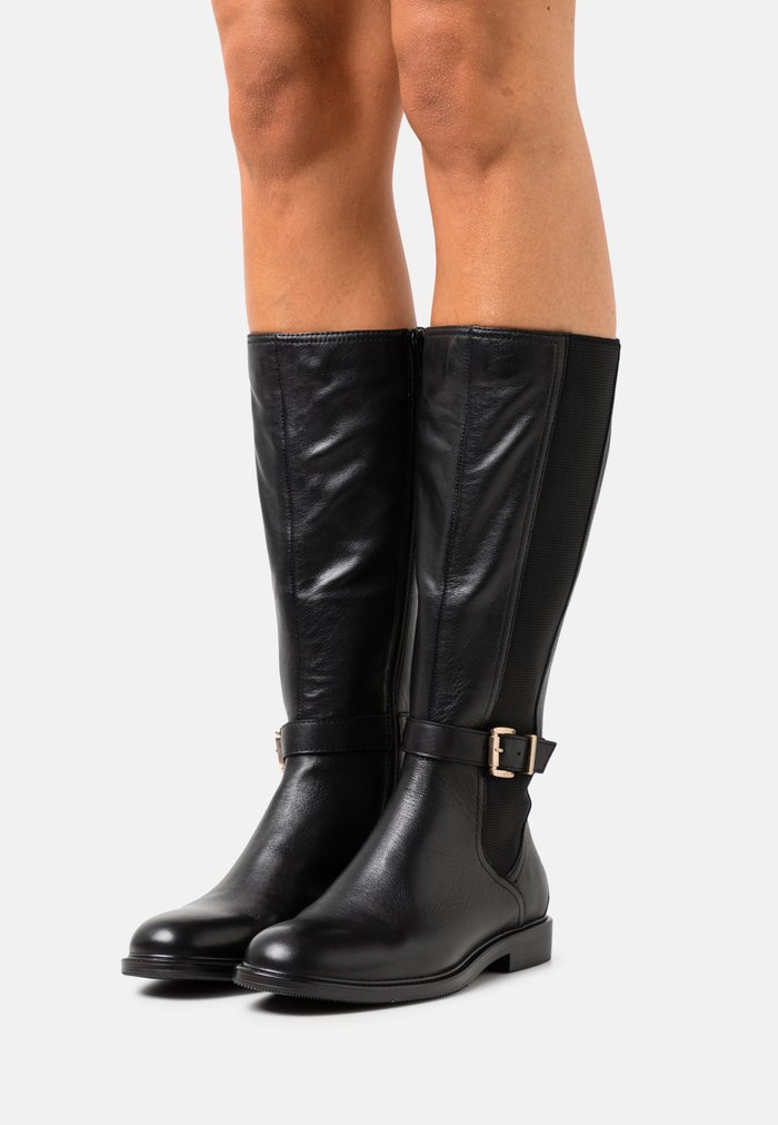 Bottes Anna Field LEATHER Plates Zip UP Noir Femme | KSD-3457037